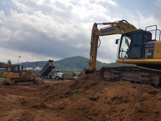 Commercial Site Work at bojangles in Marion